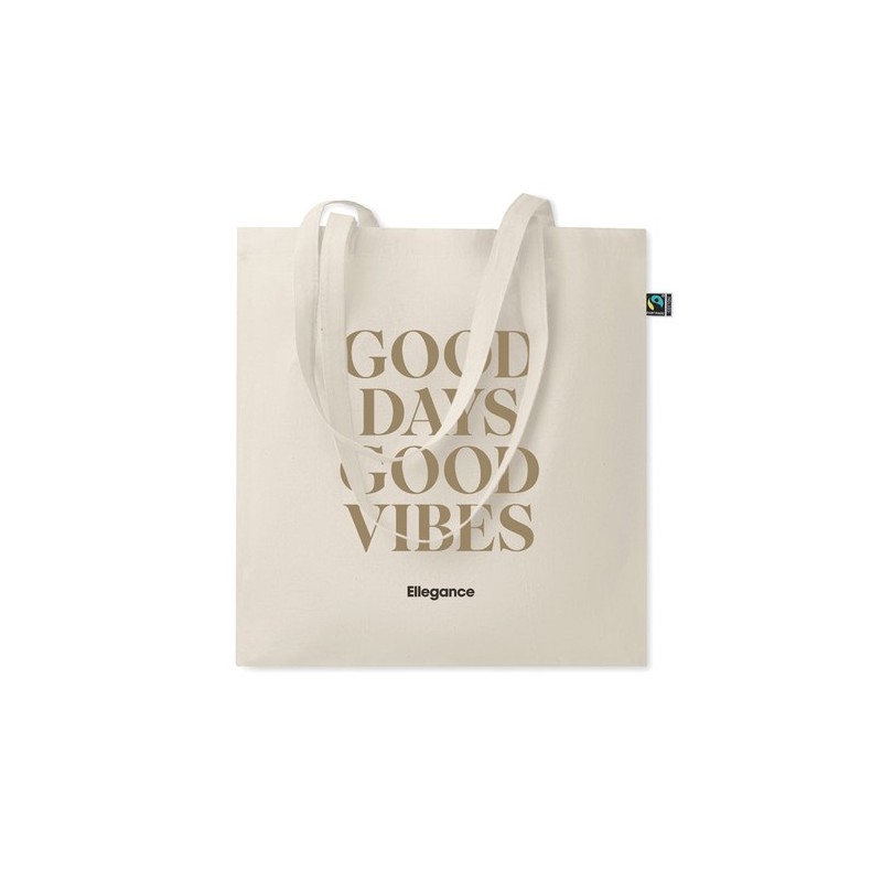 Sac Shopping Éco-responsable en Coton Fairtrade - OSOLE Matières : coton Couleurs : beige cadeau entreprise pas cher
