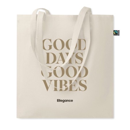 Sac Shopping Éco-responsable en Coton Fairtrade - OSOLE Matières : coton Couleurs : beige cadeau entreprise pas cher