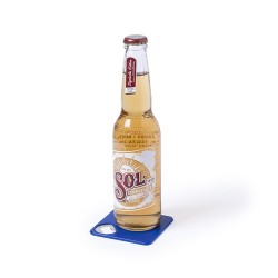 Sous-Verre Éco-responsable Ouvre Bouteille Personnalisé Olmux Couleurs : rouge marquage laser ultra précis