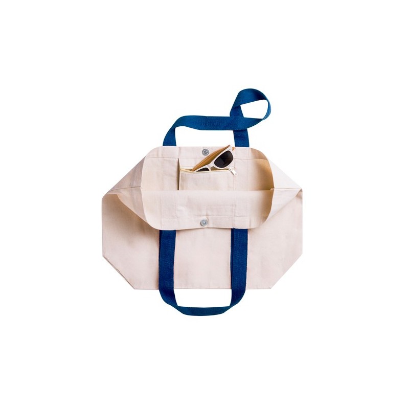 Sac de Plage Personnalisé Dretan Matières : coton Couleurs : bleu marine cadeau affaires élégant