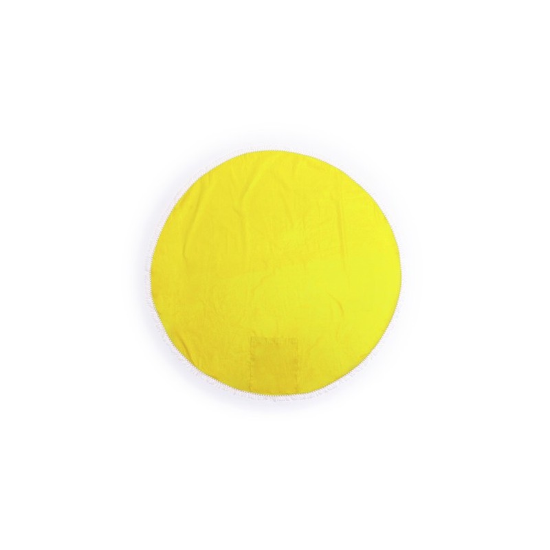 Natte de Plage Éco-responsable 100% Coton Personnalisée Hansier Matières : coton Couleurs : jaune personnalisable avec votre log