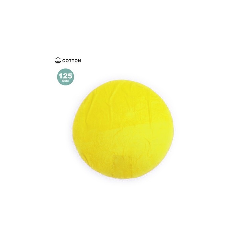 Natte de Plage Éco-responsable 100% Coton Personnalisée Hansier Matières : coton Couleurs : jaune livraison express 24h 48h