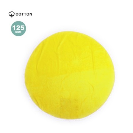 Natte de Plage Éco-responsable 100% Coton Personnalisée Hansier Matières : coton Couleurs : jaune livraison express 24h 48h