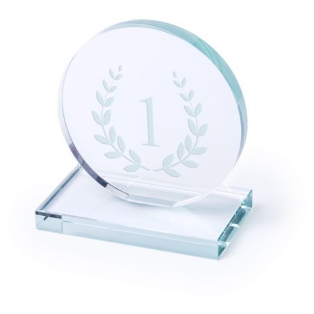 Plaque en Verre Personnalisée Trophée Owen Matières : verre marquage laser ultra précis