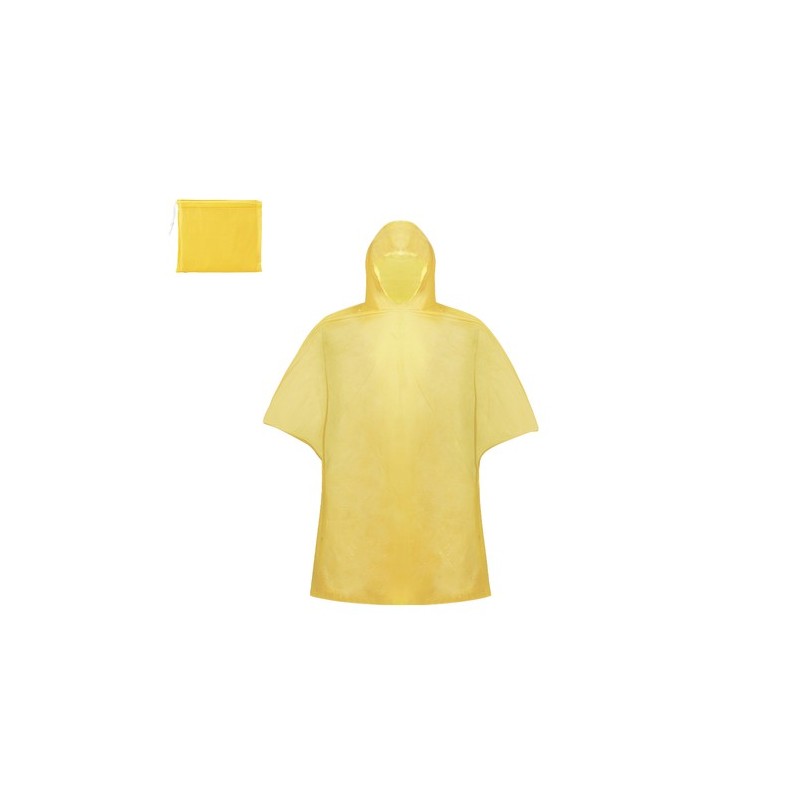 Poncho Imperméable Pratique Personnalisé - Remo Matières : HDPE Couleurs : rouge objet promotionnel éco-responsable