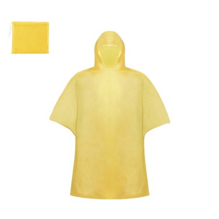 Poncho Imperméable Pratique Personnalisé - Remo Matières : HDPE Couleurs : rouge objet promotionnel éco-responsable