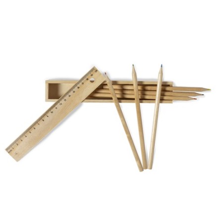 Boîte de Crayons Personnalisée Éco-responsable Dragon Matières : bois personnalisable avec votre logo