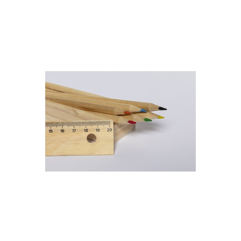 Boîte de Crayons Personnalisée Éco-responsable Dragon Matières : bois objet promotionnel éco-responsable