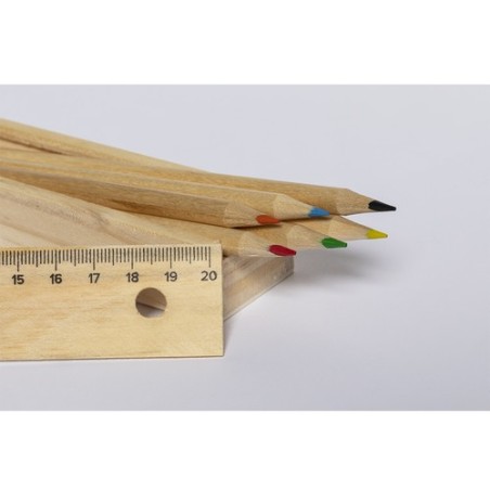 Boîte de Crayons Personnalisée Éco-responsable Dragon Matières : bois objet promotionnel éco-responsable