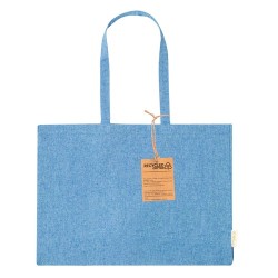 Sac Éco-responsable et Pratique de Shopping Bonillo pas cher Matières : coton recyclé Couleurs : bleu cadeau entreprise pas cher