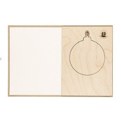 Ornement personnalisé de Noël Astrox Matières : bois Couleurs : naturel