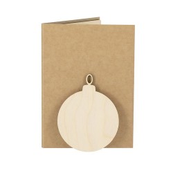 Ornement personnalisé de Noël Astrox Matières : bois Couleurs : naturel cadeau entreprise pas cher