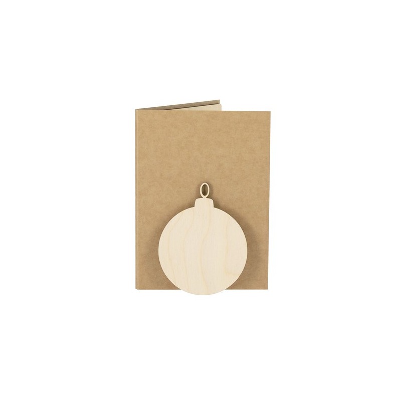 Ornement personnalisé de Noël Astrox Matières : bois Couleurs : naturel cadeau entreprise pas cher