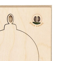 Ornement personnalisé de Noël Astrox Matières : bois Couleurs : naturel objet promotionnel éco-responsable
