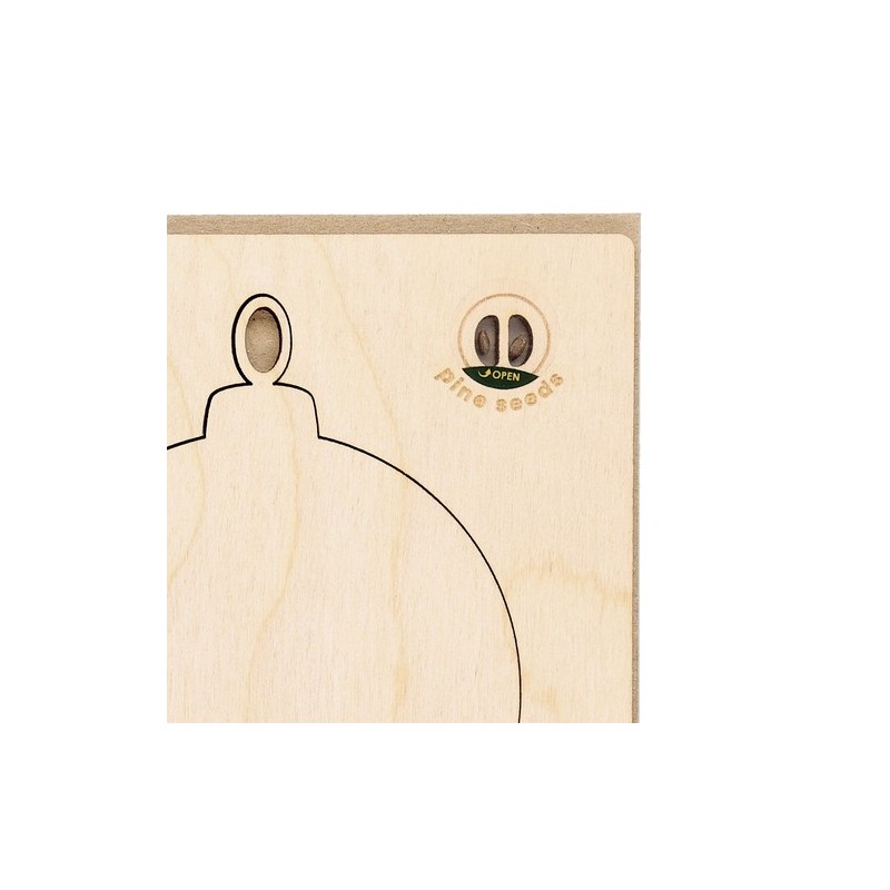 Ornement personnalisé de Noël Astrox Matières : bois Couleurs : naturel objet promotionnel éco-responsable