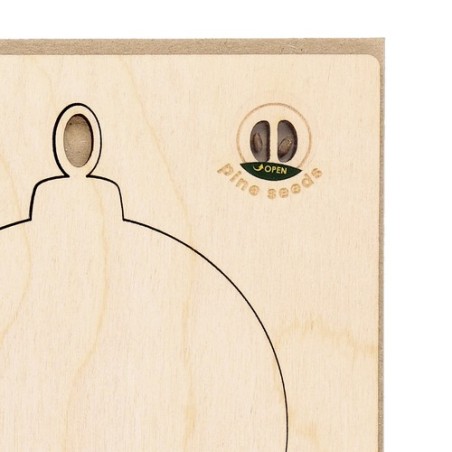 Ornement personnalisé de Noël Astrox Matières : bois Couleurs : naturel objet promotionnel éco-responsable