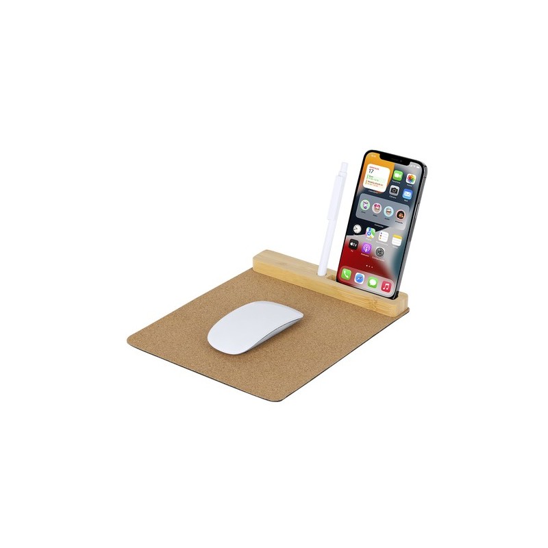 Tapis Souris Multifonction Personnalisé Économique Dannax Matières : bambou Couleurs : naturel cadeau entreprise pas cher