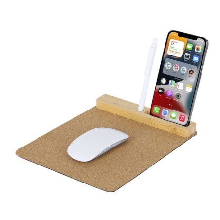 Tapis Souris Multifonction Personnalisé Économique Dannax Matières : bambou Couleurs : naturel cadeau entreprise pas cher