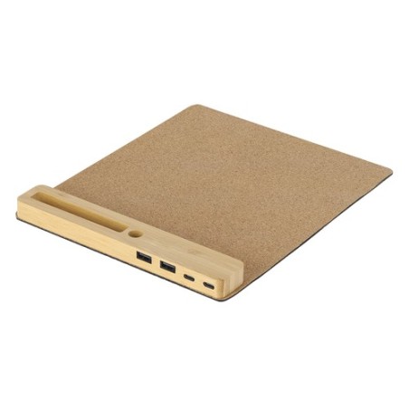 Tapis Souris Multifonction Personnalisé Économique Dannax Matières : bambou Couleurs : naturel impression haute définition