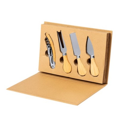 Set Personnalisé de Qualité de Vin et Fromages Sondrex Matières : bambou goodies publicitaire événementiel