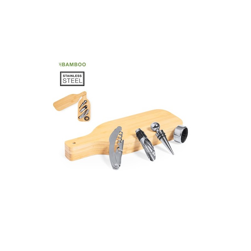 Coffret de Vin Éco-responsable et Personnalisé en Bambou - Darini Matières : bambou