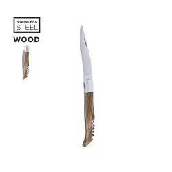 Accessoire de vin pratique personnalisé canif tire-bouchon Sparq Matières : bois