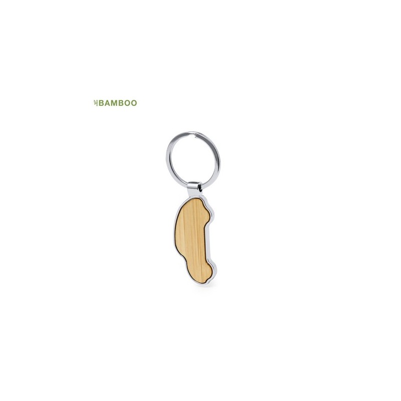 Porte-Clés Fangiox : Élégance en Bambou et Métal