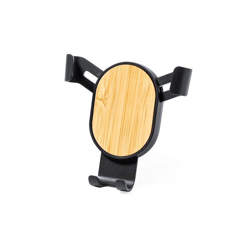 Support Éco-responsable Pratique pour Smartphone - Cultard Matières : bambou Couleurs : noir cadeau entreprise pas cher