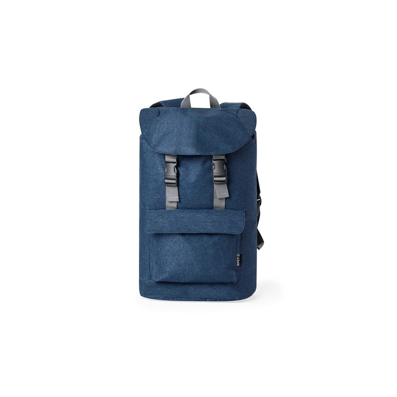 Sac à Dos Durable Personnalisable Turmon Couleurs : bleu marine Matières : polyester recyclé cadeau entreprise pas cher
