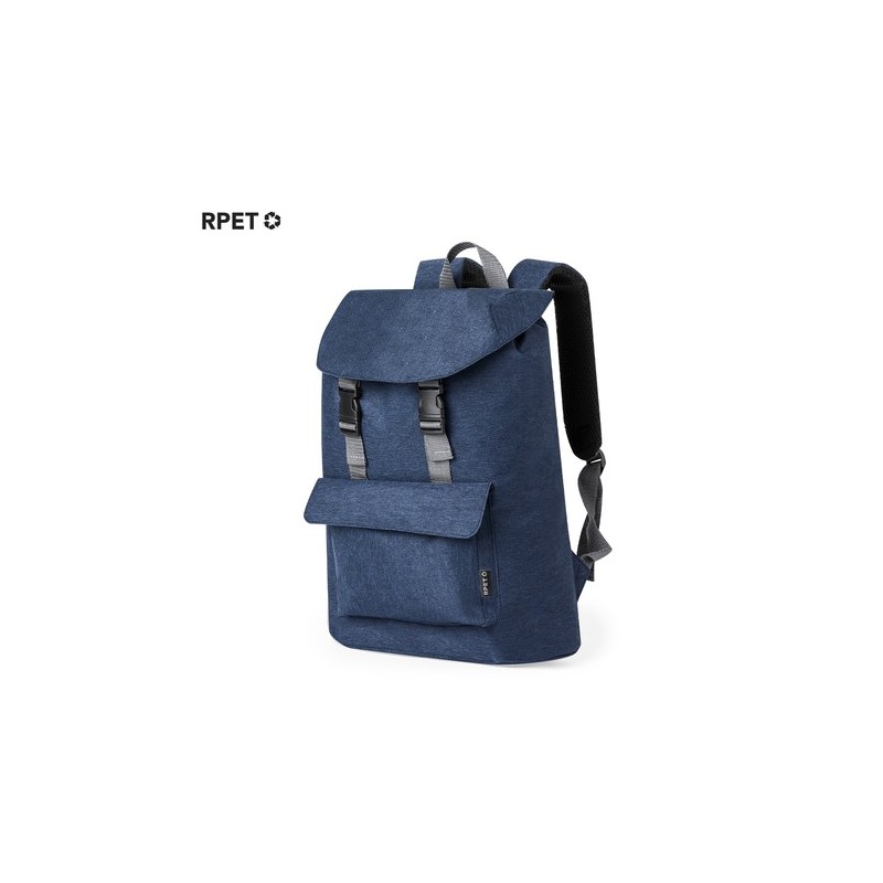 Sac à Dos Durable Personnalisable Turmon Couleurs : bleu marine Matières : polyester recyclé marquage laser ultra précis