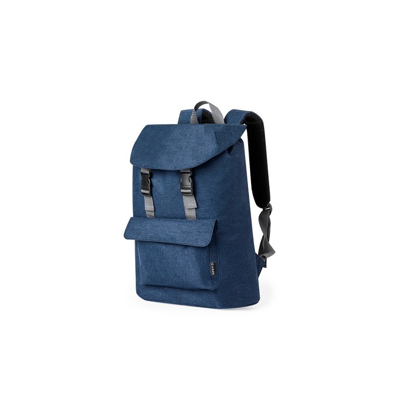 Sac à Dos Durable Personnalisable Turmon Couleurs : bleu marine Matières : polyester recyclé objet promotionnel éco-responsable