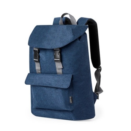 Sac à Dos Durable Personnalisable Turmon Couleurs : bleu marine Matières : polyester recyclé objet promotionnel éco-responsable