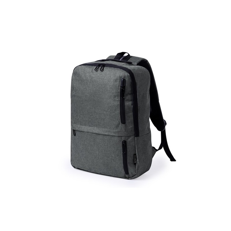 Sac à Dos Éco-responsable Publicitaire Ingria Couleurs : gris Matières : polyester recyclé cadeau entreprise pas cher
