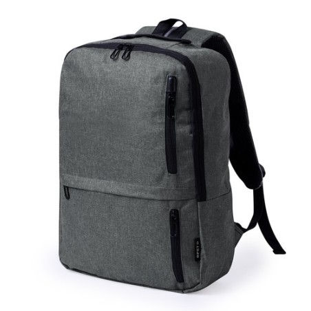 Sac à Dos Éco-responsable Publicitaire Ingria Couleurs : gris Matières : polyester recyclé cadeau entreprise pas cher