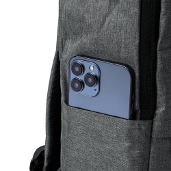 Sac à Dos Éco-responsable Publicitaire Ingria Couleurs : gris Matières : polyester recyclé objet promo petit budget