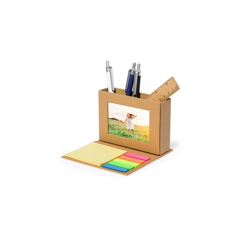 Porte-Crayons Éco-responsable Multifonction Personnalisé Marquez Matières : carton recyclé Couleurs : naturel cadeau entreprise 