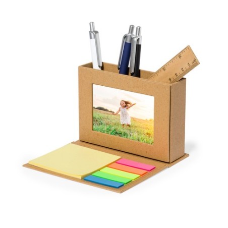 Porte-Crayons Éco-responsable Multifonction Personnalisé Marquez Matières : carton recyclé Couleurs : naturel cadeau entreprise 