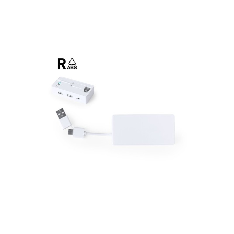 Port USB Éco-responsable Personnalisé - Nofler RCS pas cher Matières : ABS recyclé Couleurs : blanc personnalisable avec votre l