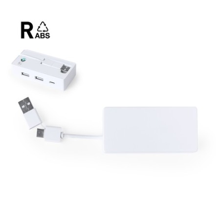 Port USB Éco-responsable Personnalisé - Nofler RCS pas cher Matières : ABS recyclé Couleurs : blanc personnalisable avec votre l