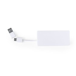 Port USB Éco-responsable Personnalisé - Nofler RCS pas cher Matières : ABS recyclé Couleurs : blanc cadeau entreprise pas cher