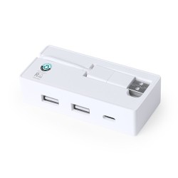 Port USB Éco-responsable Personnalisé - Nofler RCS pas cher Matières : ABS recyclé Couleurs : blanc impression haute définition