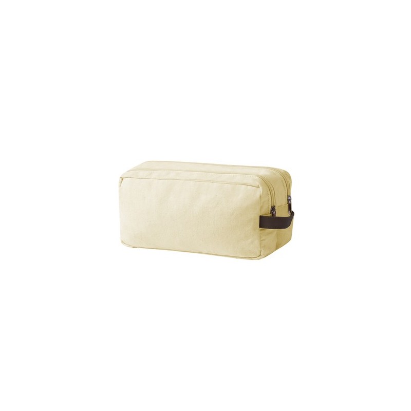 Trousse de Toilette Personnalisée Éco-responsable Raberu Matières : toile Couleurs : naturel