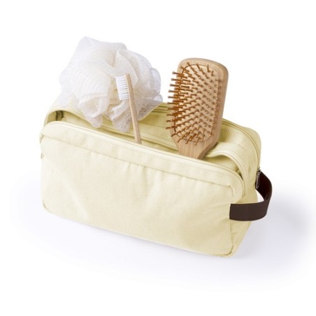 Trousse de Toilette Personnalisée Éco-responsable Raberu Matières : toile Couleurs : bleu marine objet promotionnel éco-responsa