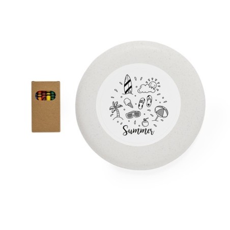 Frisbee Éco-responsable Personnalisable - Ashen Matières : ABS Couleurs : naturel