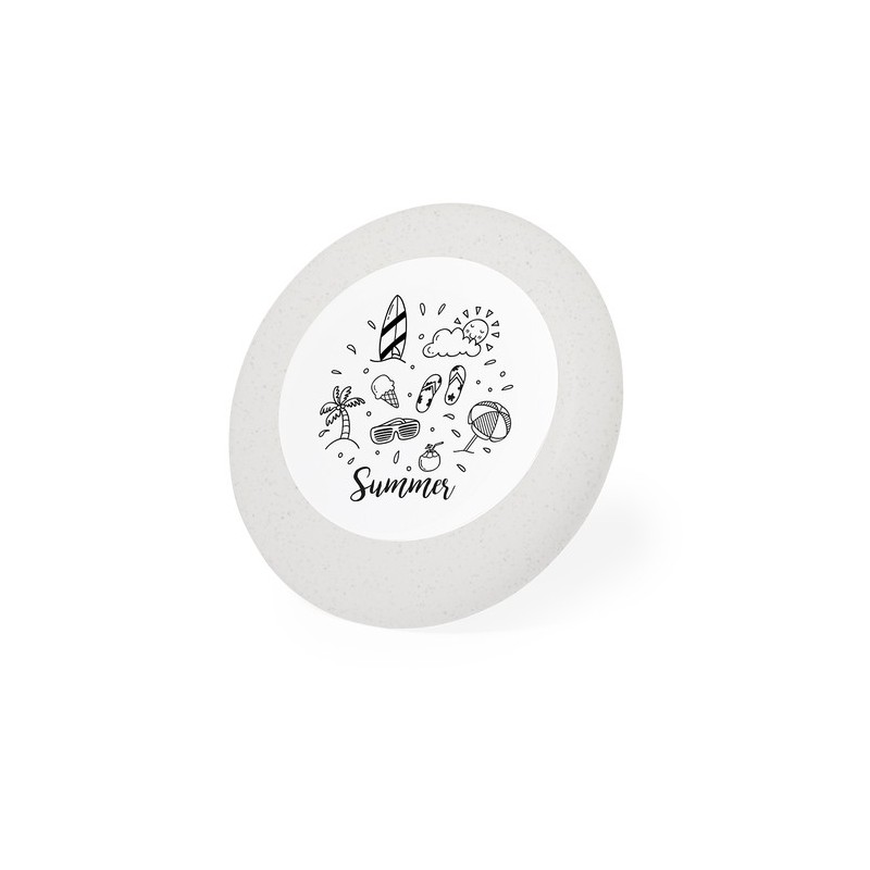 Frisbee Éco-responsable Personnalisable - Ashen Matières : ABS Couleurs : naturel impression haute définition