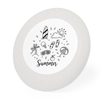 Frisbee Éco-responsable Personnalisable - Ashen Matières : ABS Couleurs : naturel impression haute définition