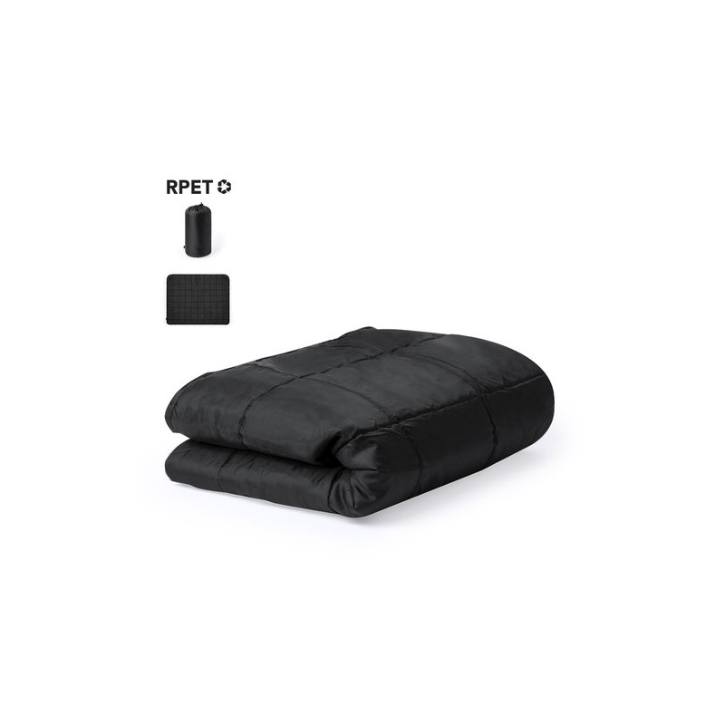 Couverture Éco-responsable et Personnalisée de Pique-Nique Barea pas cher Couleurs : noir Matières : polyester recyclé personnal
