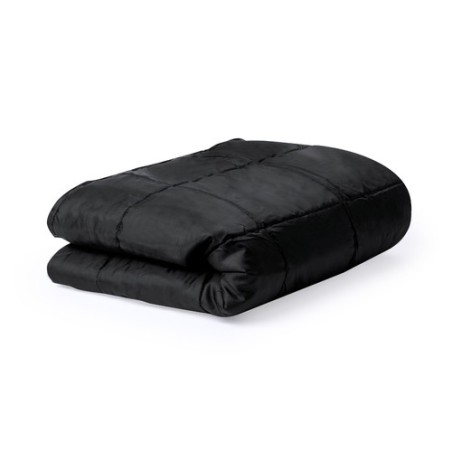 Couverture Éco-responsable et Personnalisée de Pique-Nique Barea pas cher Couleurs : noir Matières : polyester recyclé cadeau en