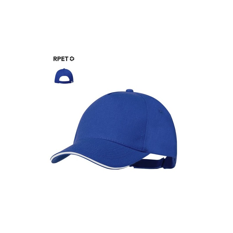 Casquette Éco-responsable Personnalisable Sandrok Couleurs : bleu Matières : polyester recyclé cadeau collaborateur premium