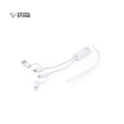 Câble de Charge Éco-responsable Personnalisé pas cher - Surgex Matières : ABS Couleurs : blanc 2